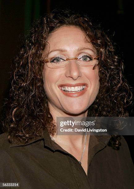 Actress Judy Gold poses at "Cracked Xmas 8", the annual charity gala to benefit The Trevor Project, at the Wiltern LG Theatre on December 4, 2005 in...