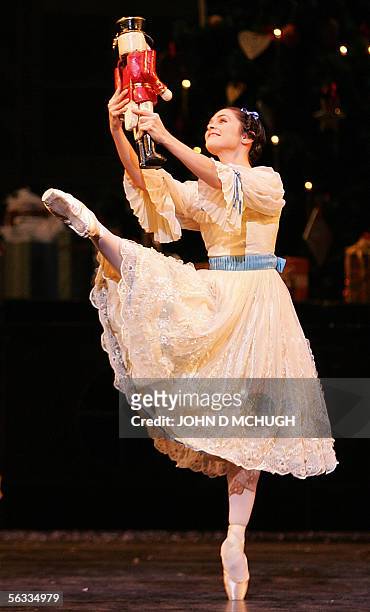 United Kingdom: Iohna Loots, who plays Clara in the Royal Ballet's performance of "The Nutcracker" by Tchaikovsky runs through a dress rehersal at...