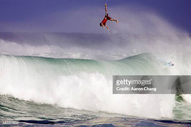Kieren Perrow of Byron Bay, Australia competes during the O'Neill World Cup Of Surfing, part of the Vans Triple Crown of Surfing, on December 5, 2005...