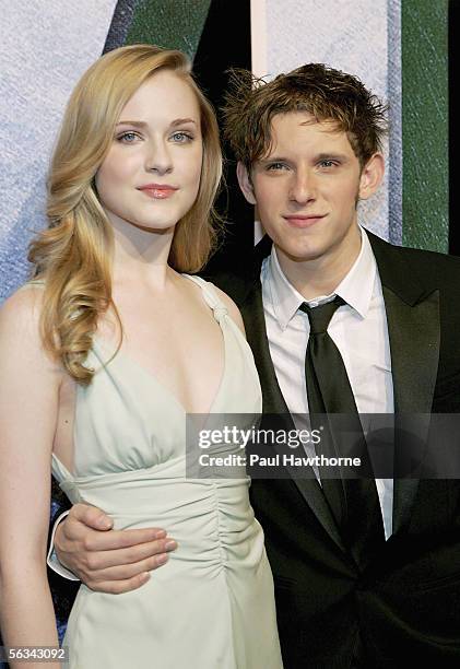Actors Evan Rachel Wood and Jamie Bell attend the Universal Pictures' premiere of "King Kong" at the Loews Times Square theatre December 5, 2005 in...