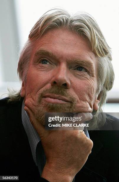 British tycoon and Virgin Atlantic boss Richard Branson takes part in a press conference in Hong Kong, 06 December 2005. Branson announced he was...