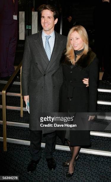 Crown Prince Pavlos and Princess Marie-Chantal of Greece arrive at the VIP preview screening of "A Different Story", a documentary based on singer...