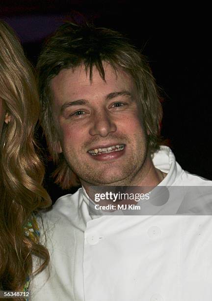 Jamie Oliver arrives at The Big Night In With Jamie Oliver at Finsbury Barracks on December 6, 2005 in London, England. Jamie Cullum and Edith Bowman...