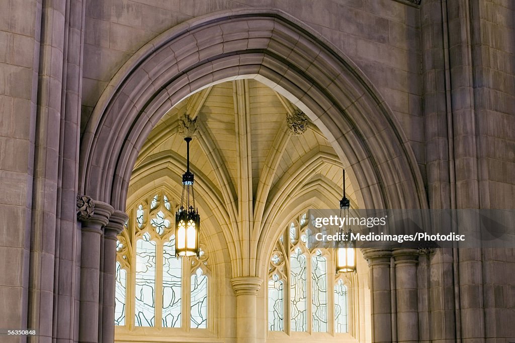 Arches in a cathedral, Washington National Cathedral, Washington DC, USA