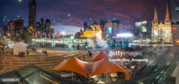 melbourne city, australia - federation square melbourne stock pictures, royalty-free photos & images
