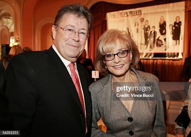 Publisher Robert J. Dowling and journalist Barbara Walters attend the 14th annual Hollywood Reporter Women In Entertainment Power 100 breakfast...