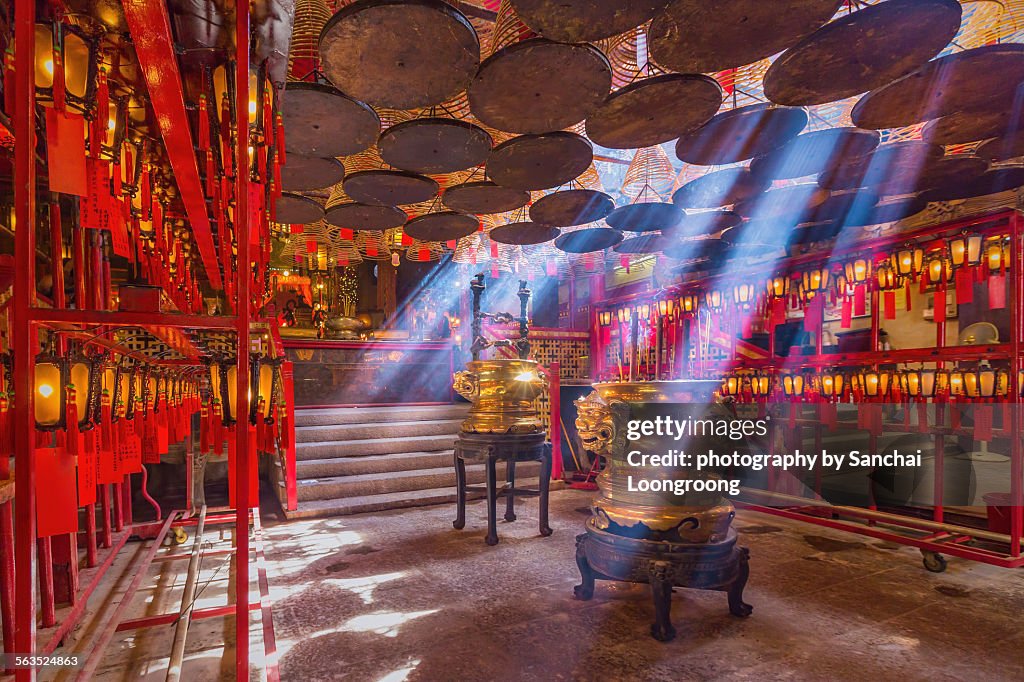 Inside the Man Mo Temple,Hong Kong