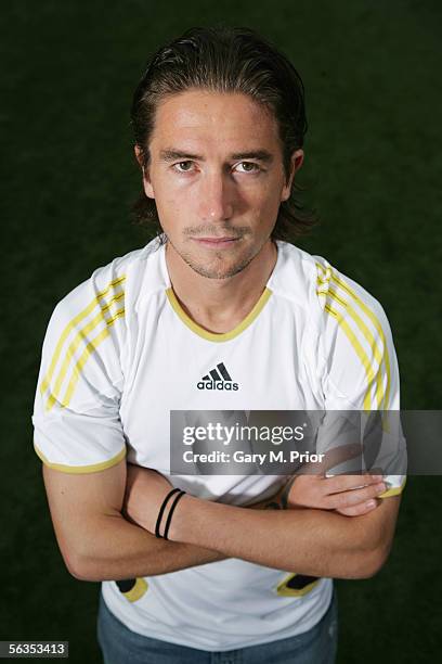 Harry Kewell of Liverpool and the Australian Socceroos poses during a portrait session on September 28, 2005 in Liverpool, United Kingdom.