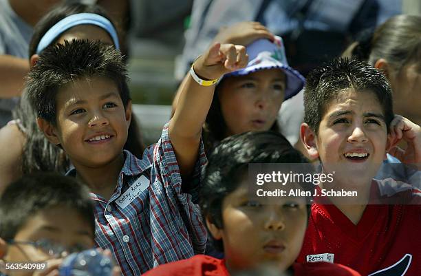 Betsy Ross Elementary, Anaheim, fifthgrade students from lower left: Jassiel Velasquez Jacob Mendoza , Edgar Munguia , Rikki Ponce , and Josue...