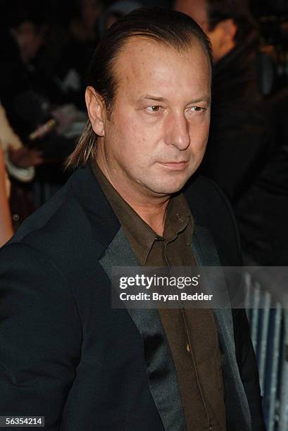 Designer Helmut Lang attends the Focus Features Premiere of "Brokeback Mountain" at the Loews Theater on December 6, 2005 in New York City.