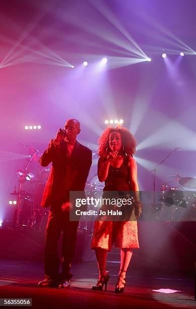 Maxi Jazz and Rhianna of British dance collective Faithless performs at an extra date on their UK tour in support of their greatest hits album...