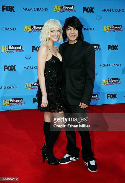 Singer/actress Ashlee Simpson and Braxton Olita arrive at the 2005 Billboard Music Awards held at the MGM Grand Garden Arena on December 6, 2005 in...