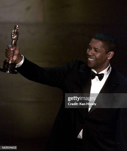 Denzel Washington won the Best Actor Award for "Training Day" at the 74th Annual Academy Awards at the Kodak Theatre in Hollywood on March 24, 2002....