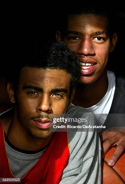Fairfax High AllCity basketball players Josh Shipp, left, and Jamal Boykin, who have led team to early success.