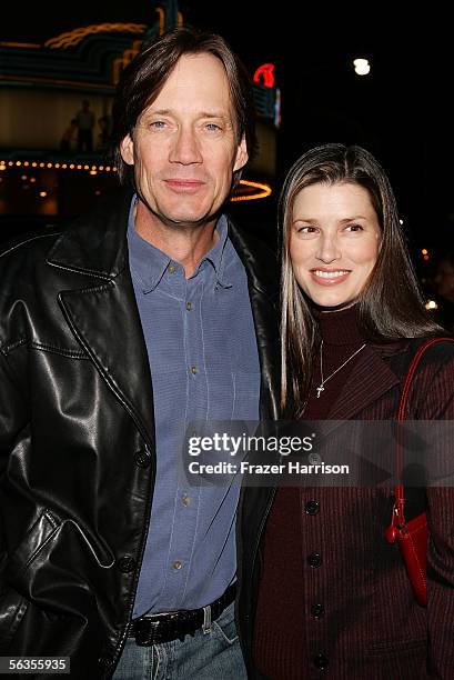 Actor Kevin Sorbo and wife Sam Jenkins arrive to the world premiere of Twentieth Century Fox's film "The Family Stone" at the Mann Village Theater...