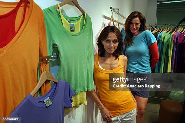 Cheyann Benedict, left, and Claire Stansfield are the designers of C&C tshirts. The colorful tshirts and dressed can be layered and are the latest...