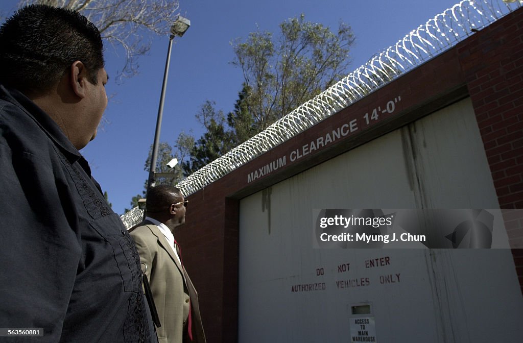 Lorenzo Sandoval, left, a Senior Detention Services Officer and also VicePresident of the Deputy Pr