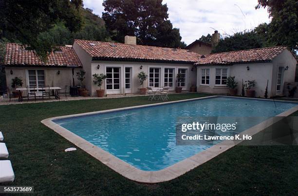 Top Beverly Hills hairstylists Christophe and wife Danielle Shatteman in their remodeled home to look like a house in the Provence. Pic. Shows the...