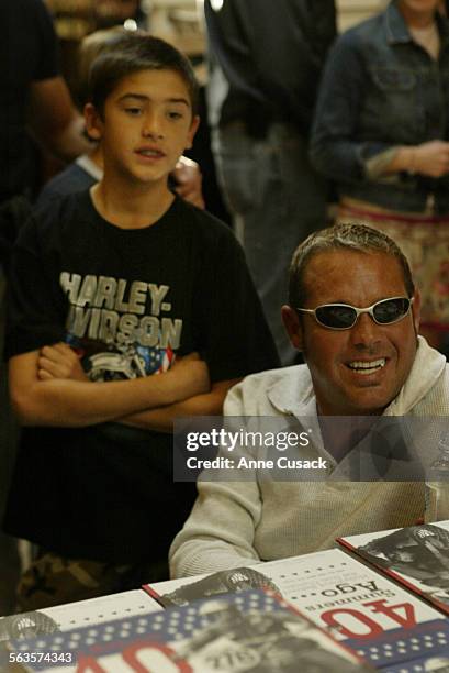 Book signing for the book 40 Summers Ago written about Steve McQueen was held at the Lucky Brand Jeans store on the 3rd Street Promenade in Santa...