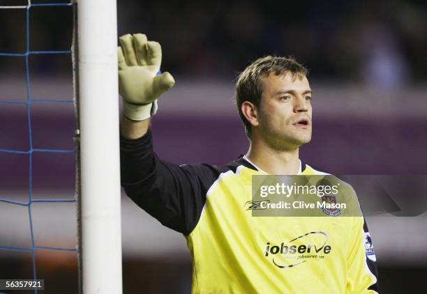 Roy Carroll of West Ham United in action during the Barclays Premiership match between Birmingham City and West Ham United at St Andrews Road on...