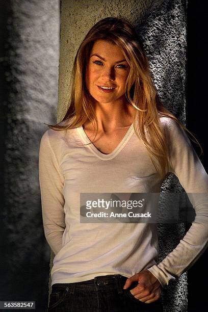 Actress Ellen Pompeo stars in the fall movie "Moonlight Mile" with Jake Guylenhall, Dustin Hoffman and Susan Sarandon. Here she is photographed in...