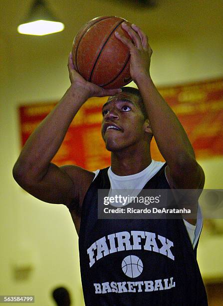 Fairfax High AllCity basketball player Jamal Boykin during practice.