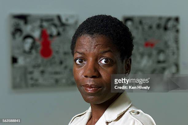 Thelma Golden, curator of the exhibition Freestyle opening at Santa Monica Museum, scheduled for September 29, 2001. Photo of Golden, September 27,...