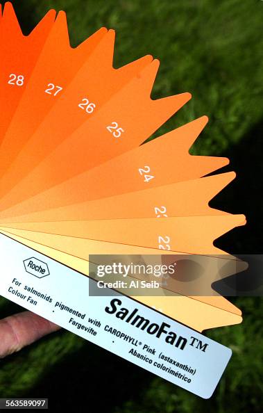 Salmo Fan Ruler FARMS. The SalmoFan, used by pharmaceutical giant Hoffman La Roche ...