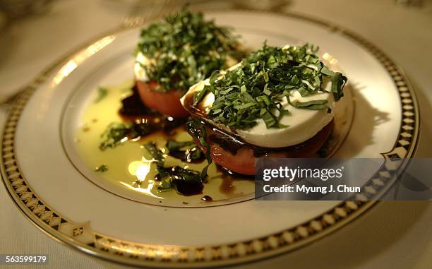 Insalata Caprese at La Dolce Vita, 9785 Little Santa Monica Blvd. In Beverly Hills.