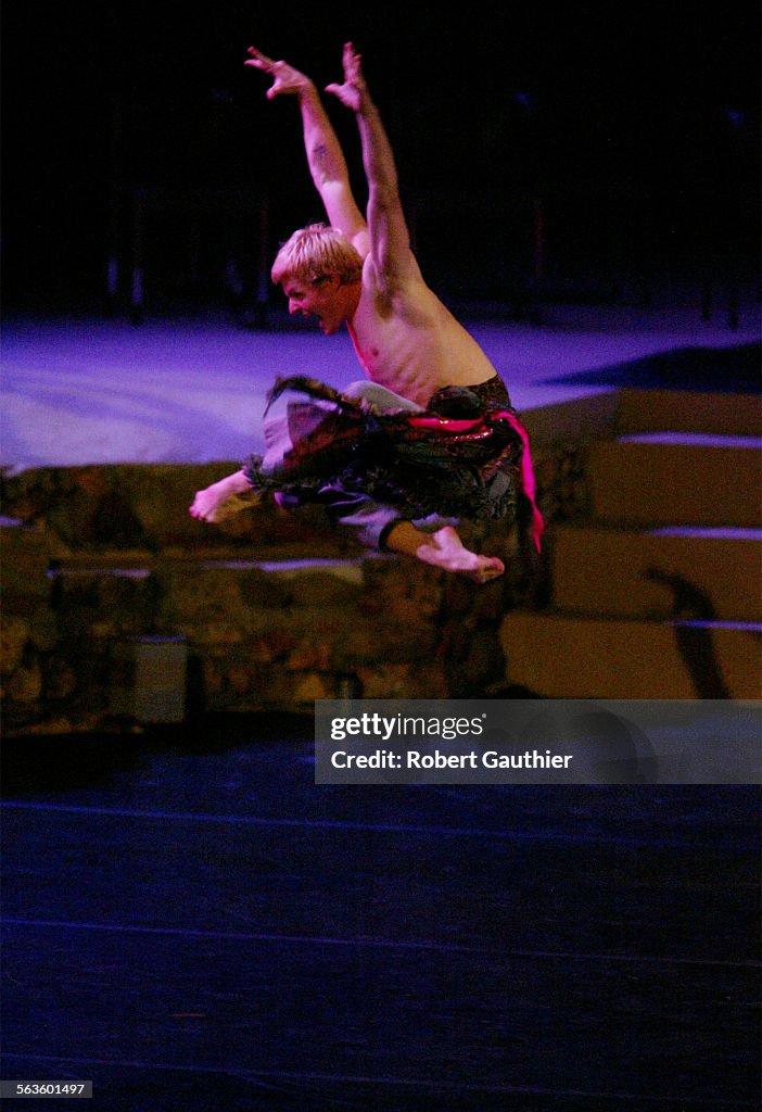Scott Hislop of The Hysterica Dance Company perform "Struck," during the first act of "Sticks and St