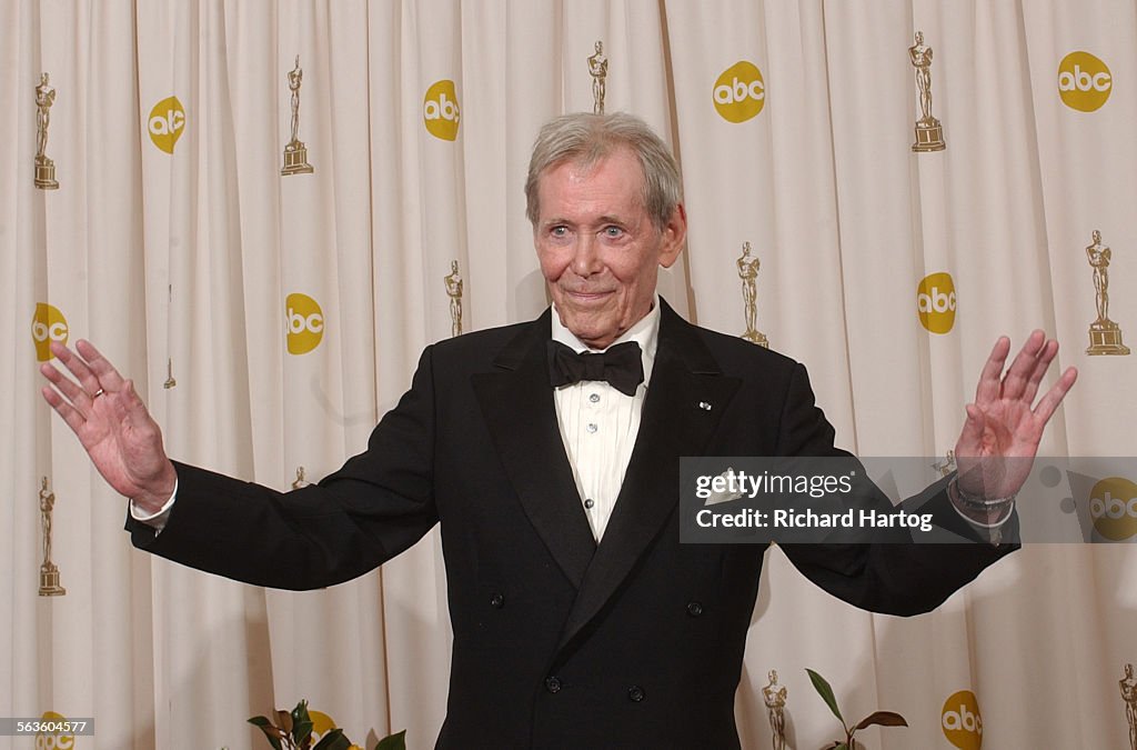 Sir Peter O'Toole appears backstage without his Oscar after receiving the Academy Award's Honorary A