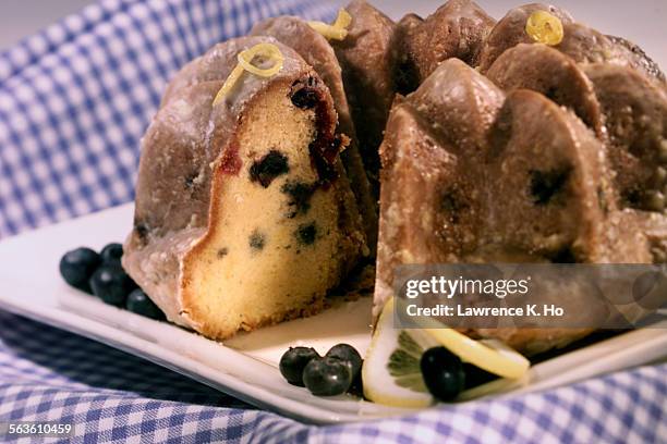 Lemon Glazed Blueberry Bundt Cake.