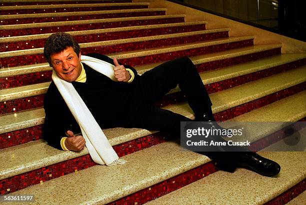 Singer Frankie Avalon is photographed for Los Angeles Times on December 17, 2002 at the Kodak Theater in Los Angeles, California. CREDIT MUST READ:...