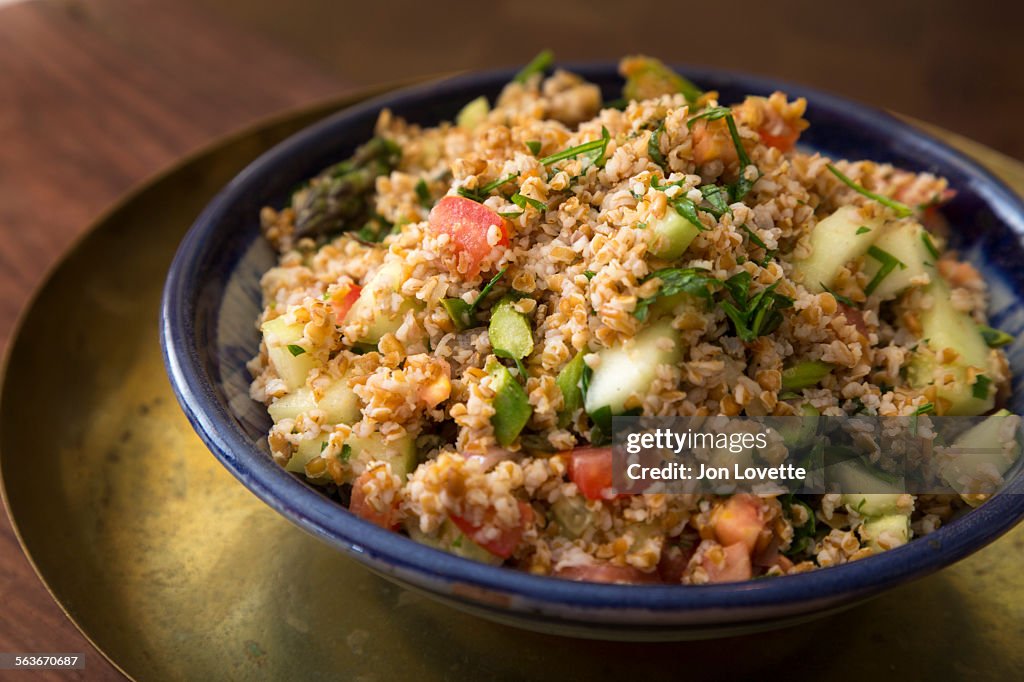 Tabouleh dalad made with bulgur