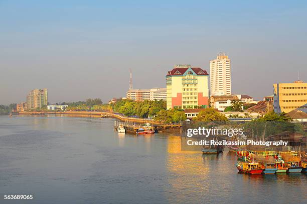 kuantan town, scene by the pahang river - kuantan river stock pictures, royalty-free photos & images