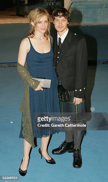 Actor James McAvoy and girlfriend Anne-Marie Duff arrive at the Royal Film Performance and World Premiere of "The Chronicles Of Narnia" at the Royal...