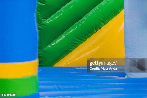 inflatable castle abstract - bounce castle stock pictures, royalty-free photos & images