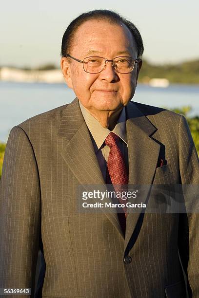 Hawaii Senator Daniel K. Inouye waits for the start of the ceremony honoring the 64th anniversary of the surprise attack on Pearl Harbor December 7,...