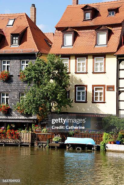 little venice (kleinvenedig) in bamberg, germany - klein venedig stock pictures, royalty-free photos & images