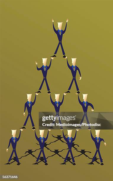 Simplehuman Pyramid Closeup Of A Group Of People Forming Human Pyramid High-Res Vector ...