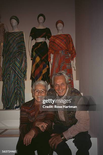 Rosita and Ottavio Missoni at the Fashion Institute of Technology, New York City, circa 1992.