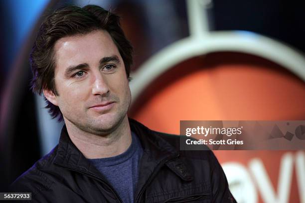 Actor Luke Wilson appears onstage during "Movie Week" on MTV's Total Request Live at the MTV Times Square StudiosDecember 7, 2005 in New York City.