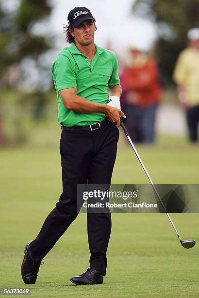 Adam Scott of Australia in action during day one of the MasterCard Masters at Huntingdale Golf Course December 8, 2005 in Melbourne, Australia.
