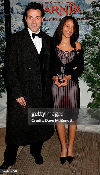 Rufus Sewell and Amy Gardner arrive at the Royal Film Performance and World Premiere of "The Chronicles Of Narnia" at the Royal Albert Hall on...