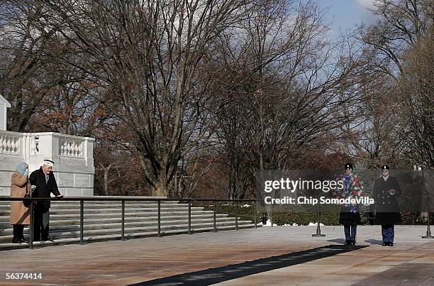 American Veterans and the Pearl Harbor Survivors Association hold a wreath-laying ceremony to pay tribute to Pearl Harbor's fallen at the Tomb of the...