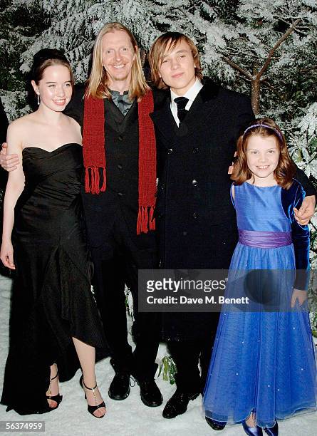 Cast of Narnia Anna Popplewell, director Andrew Adamson, William Moseley and Georgie Henley attend the aftershow party following the Royal Film...
