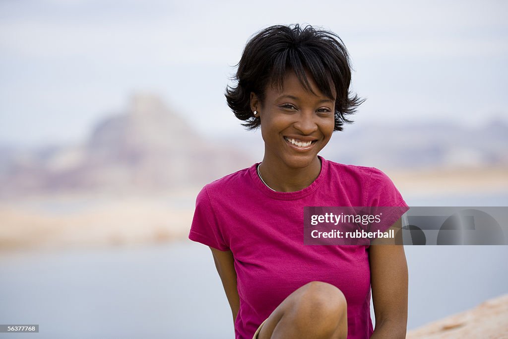 Close-up of a young woman smiling