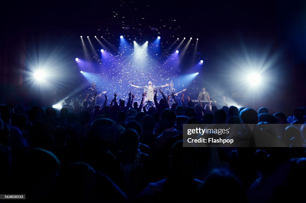 Crowd of people at music concert