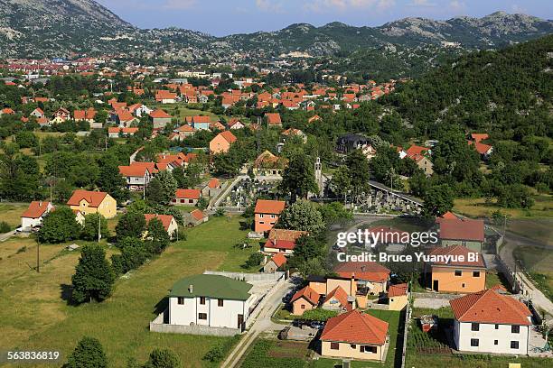 the view of cetinje - cetinje stock pictures, royalty-free photos & images