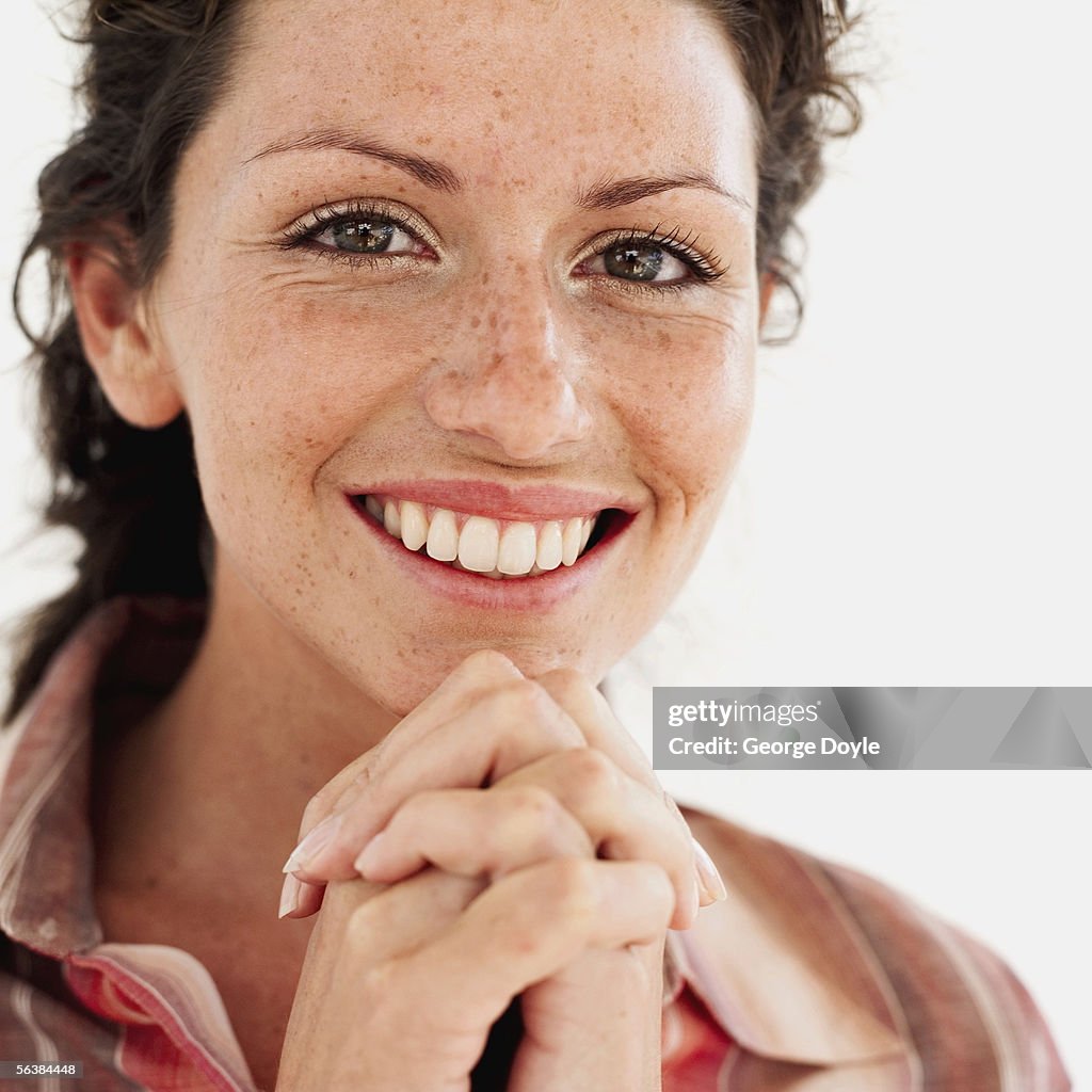 Portrait of a young woman smiling